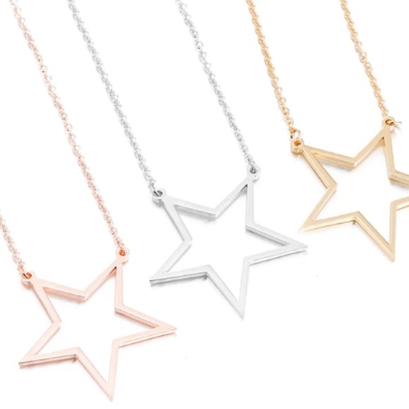 Stars Hollow Necklace - Rose Gold - Picture 2 of 6